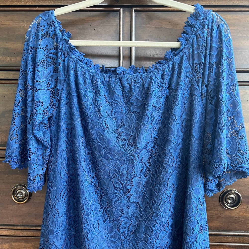 Blue Lace Top